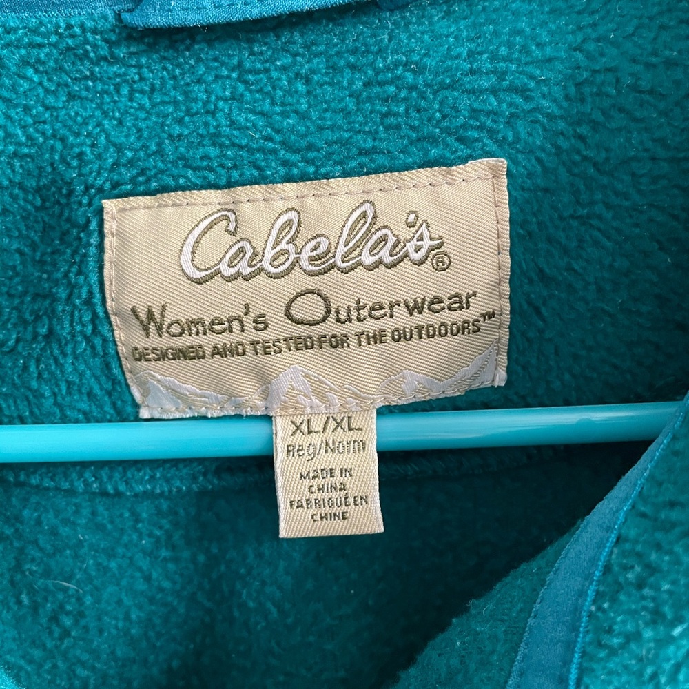 Cabelas logo fleece zip front jacket size xl - Picture 3 of 8